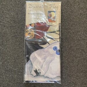 Evergreen PORTLY BIRD HALLOWEEN Decorative Flag‎ 29" X 43" PUMPKINS MOON NEW